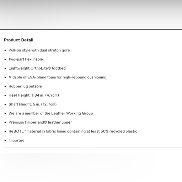 Timberland Courmayeur Valley Chelsea Boot-Sz 7 - Picture 9 of 9